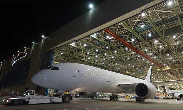 Boeing Rolls Out First 787 Dreamliner at Increased Production Rate
