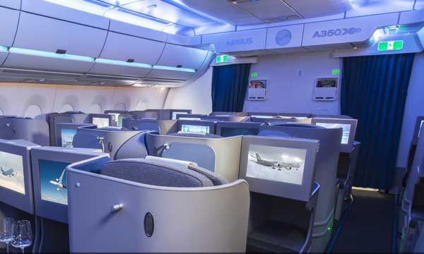 Airbus A350 sets new standards in cabin design & development