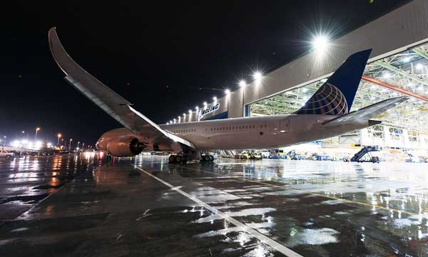 United Airlines' First Boeing 787-9 Rolls Out of Factory