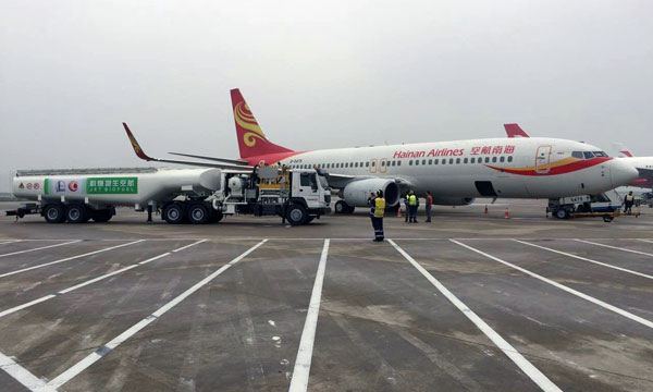 Hainan Airlines and Sinopec celebrate China's first sustainable aviation Biofuel flight